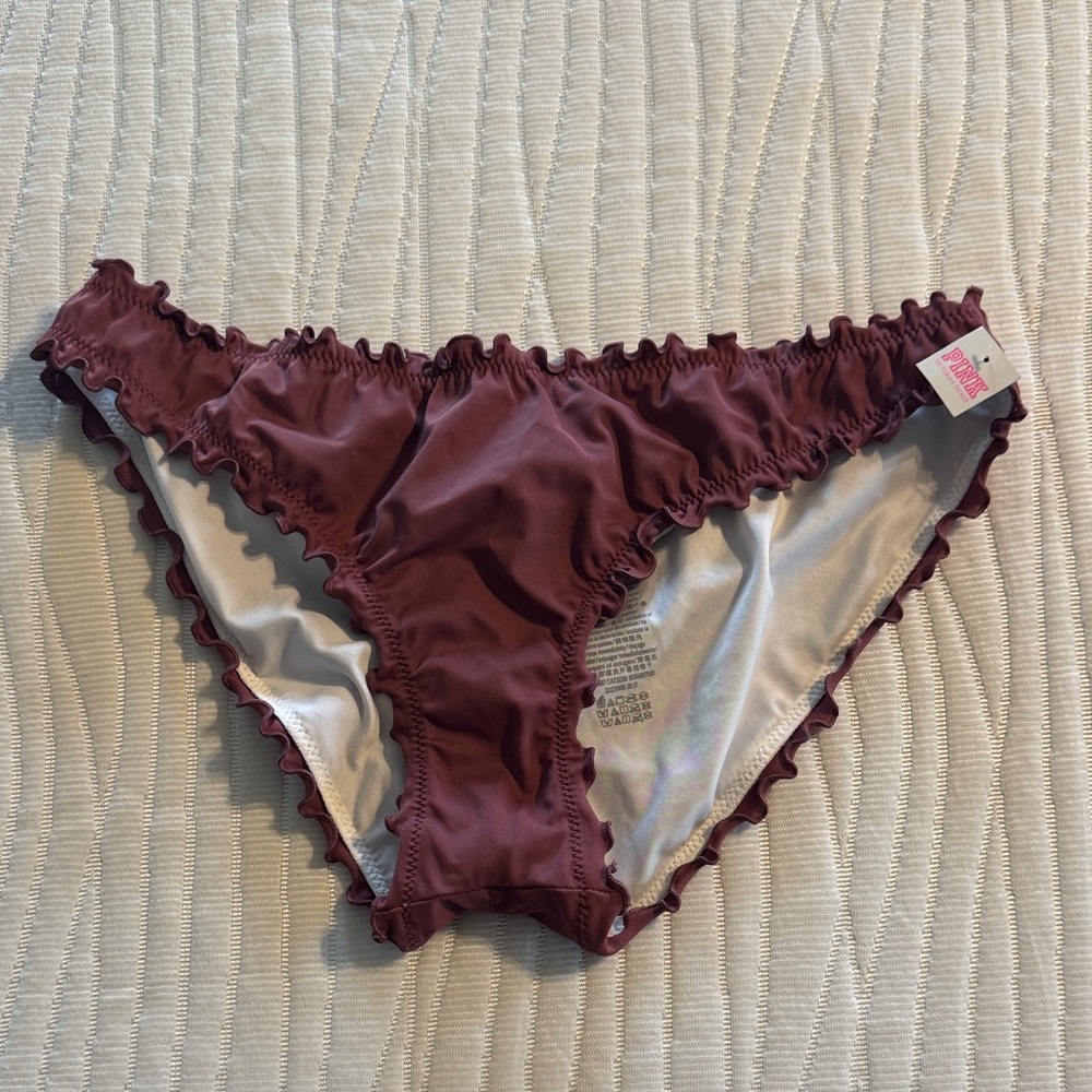 Victoria's Secret Pink Ruffled Bikini Bottom